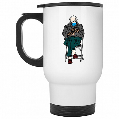 14 oz. White Travel Mug