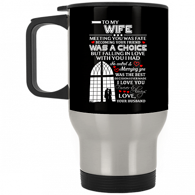 14 oz. Silver Travel Mug