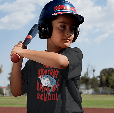 Alternative view of Shark Wearing Mask 100 Jawsome Days of School Youth Shirt - Funny 100 Days of School Gifts Youth Tee