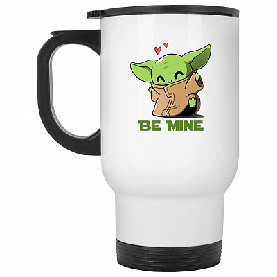 14 oz. White Travel Mug