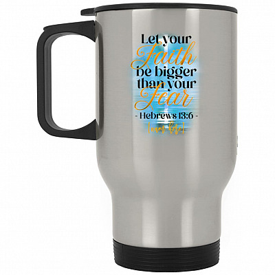 14 oz. Silver Travel Mug