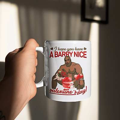 Alternative view of I Hope You Have A Barry Nice Valentine's Day Ceramic Coffee Mug - Beer Stein - Water Bottle - Color Changing Mug