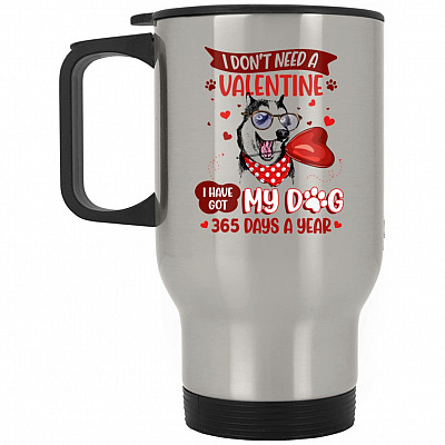 14 oz. Silver Travel Mug