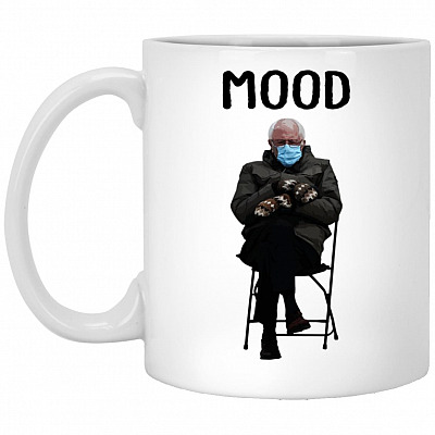 Bernie Sanders Mittens, White, 11 oz. White Mug