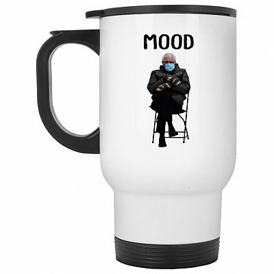 14 oz. White Travel Mug