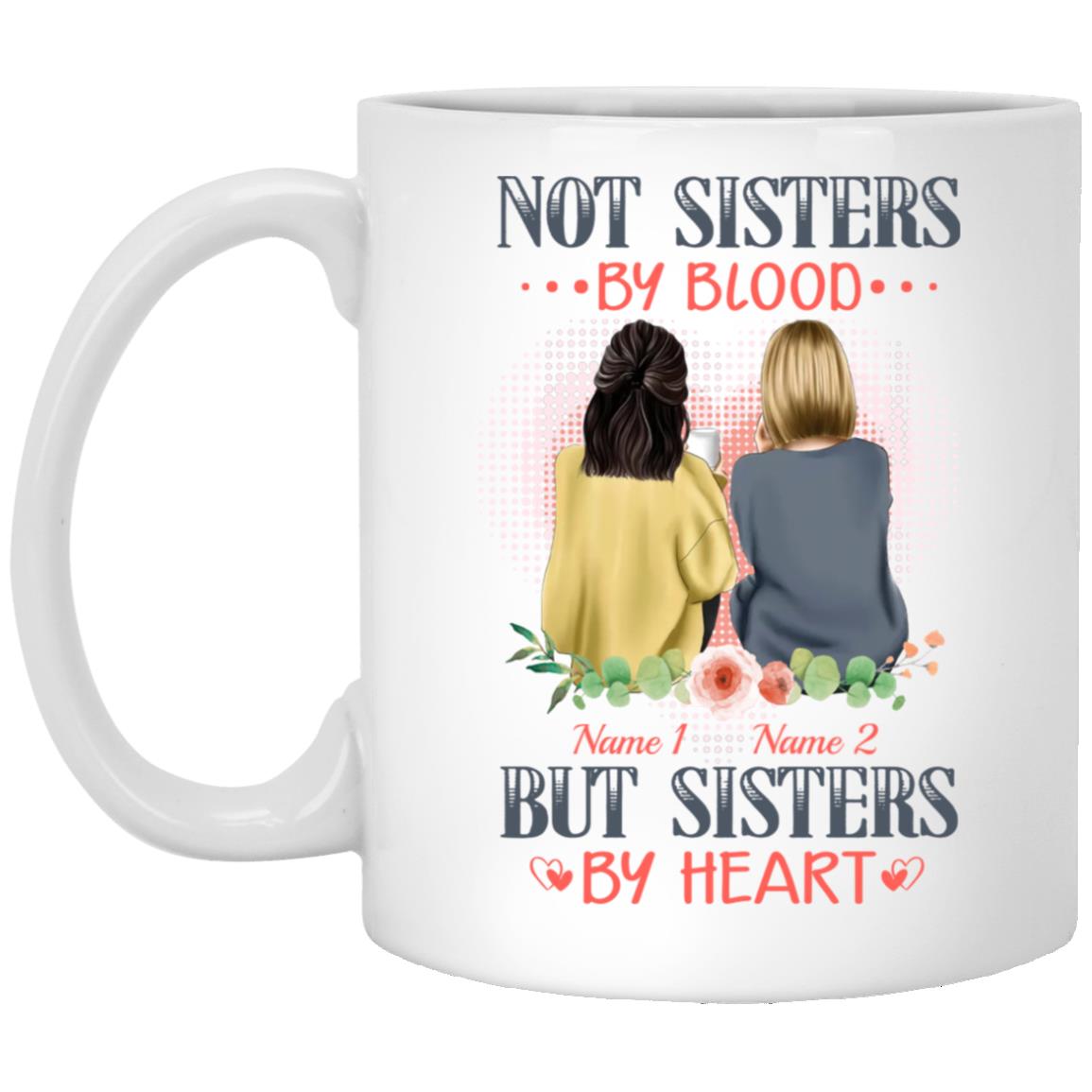 Personalized Sisters Mug, White, 11 oz. White Mug