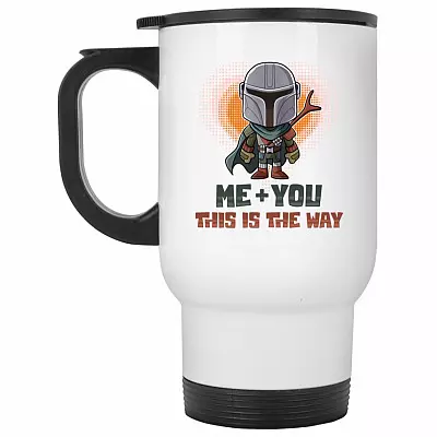 14 oz. White Travel Mug