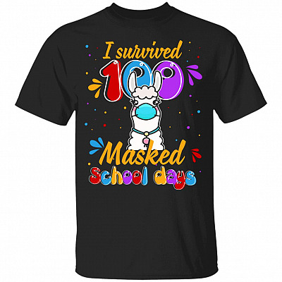 Llama I Survived Youth Tee, Black, Youth T-Shirt