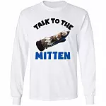 Mitten Hoodie, White, Long Sleeve