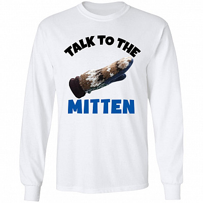 Mitten Hoodie, White, Long Sleeve
