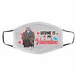 Bernie Is My Valentine Inauguration Meme Washable Reusable Custom Printed Cloth Face Mask Cover, White, Cloth Face Cover – Medium/Large