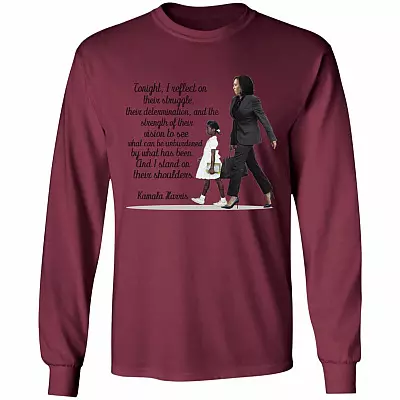 kamala hoodie, Maroon, Long Sleeve