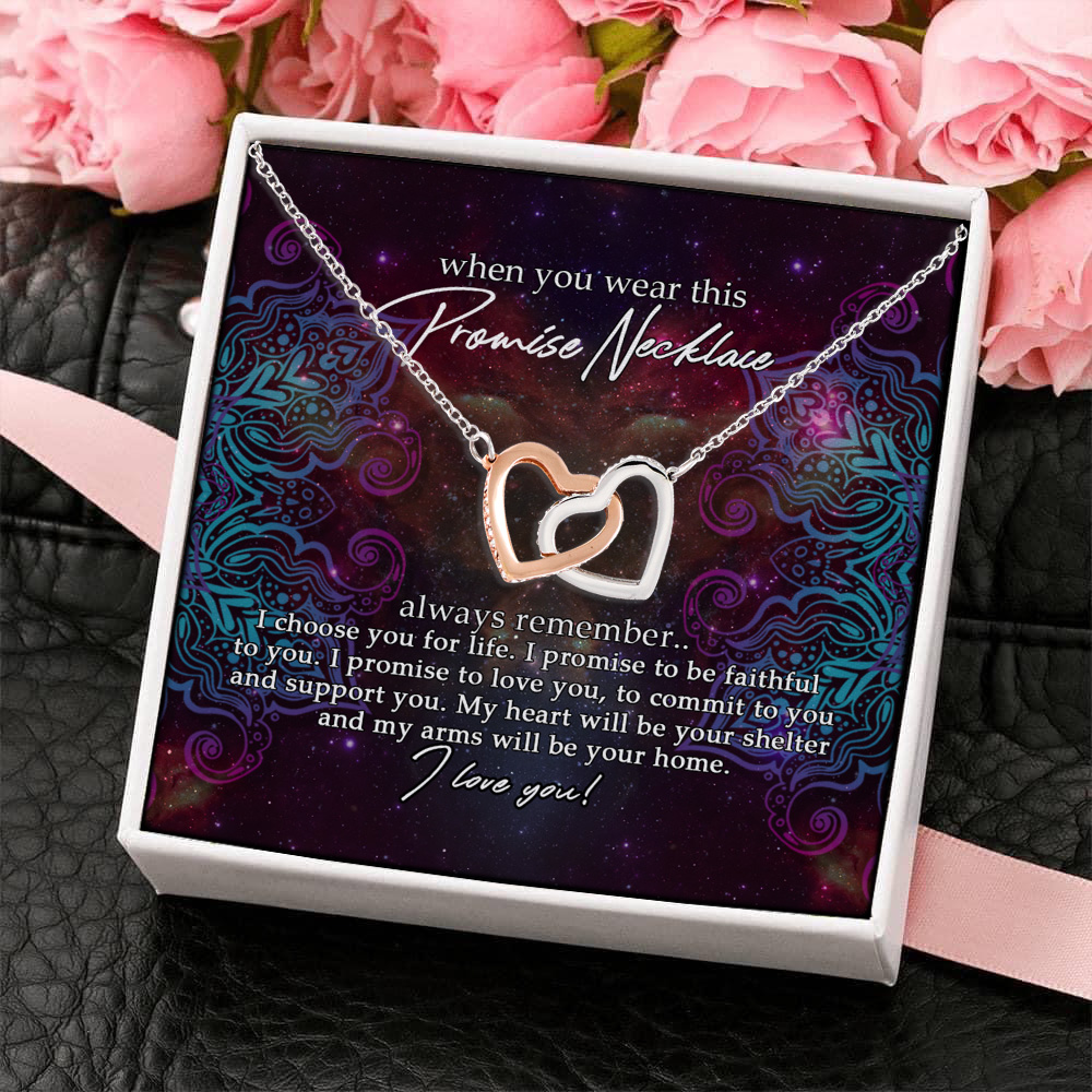 14Th. Promise Necklace Choose You(5) Interlocking Hearts Necklace 4