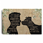 Pitbull And Boy You Are Not Just A Dog You Are My Sanity Gallery Wrapped Framed Canvas Prints - Unframed Poster, White, 0.75'' Framed Canvas