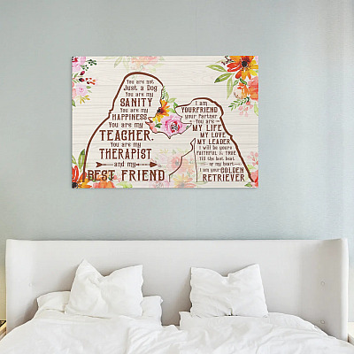 Alternative view of Golden Retriever Girl Dog You Are Not Just A Dog You Are My Sanity Framed Canvas Prints - Unframed Poster