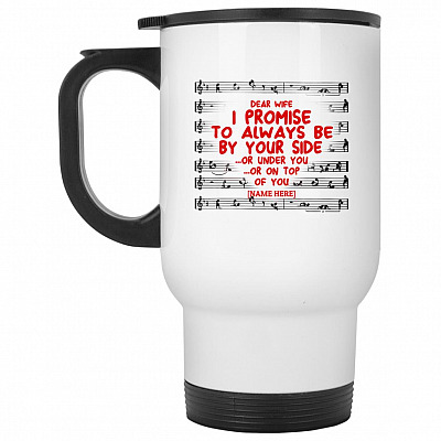 14 oz. White Travel Mug
