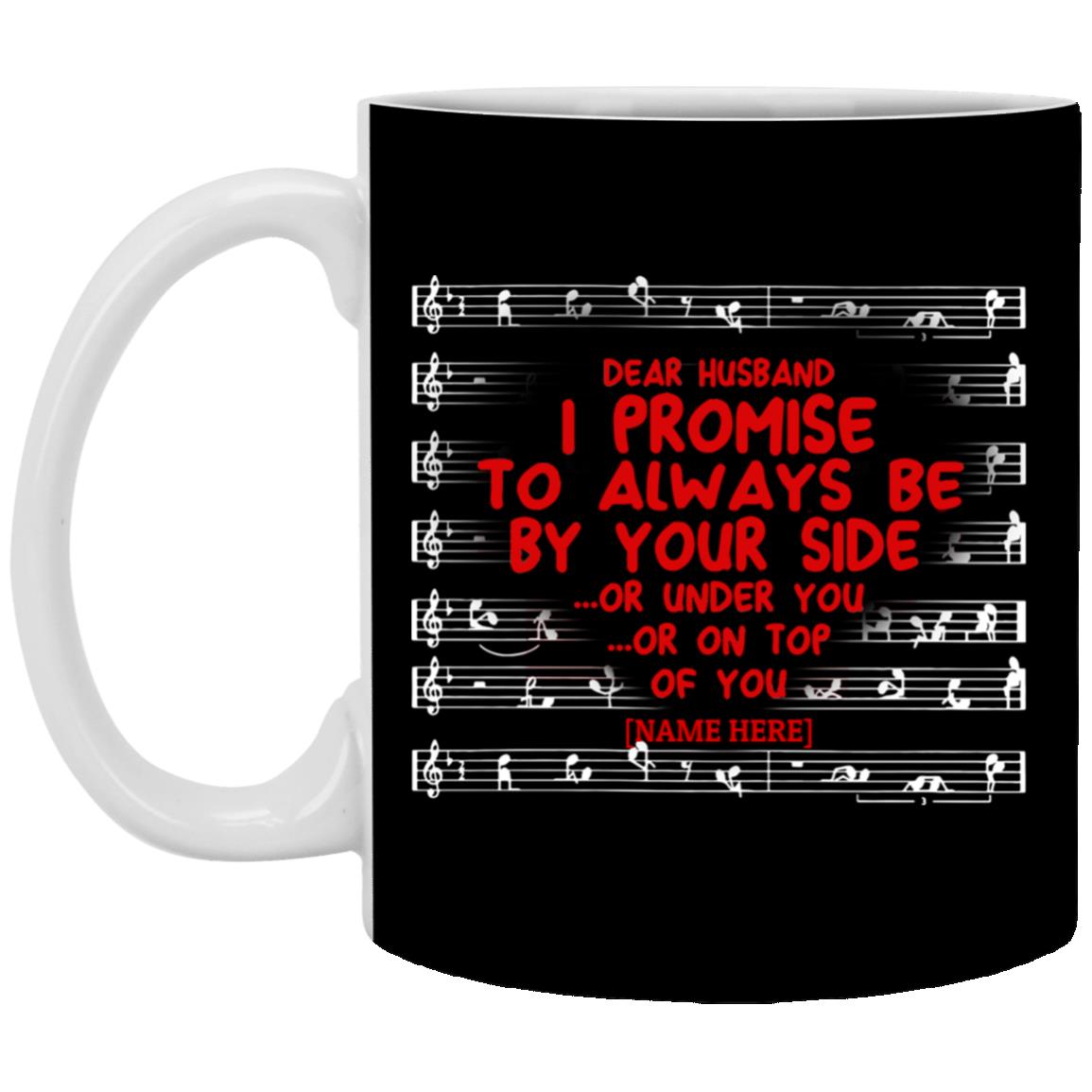 Personalized Husband Mug, Black, 11 oz. White Mug Personalized Husband Mug, Black, 11 oz. White Mug