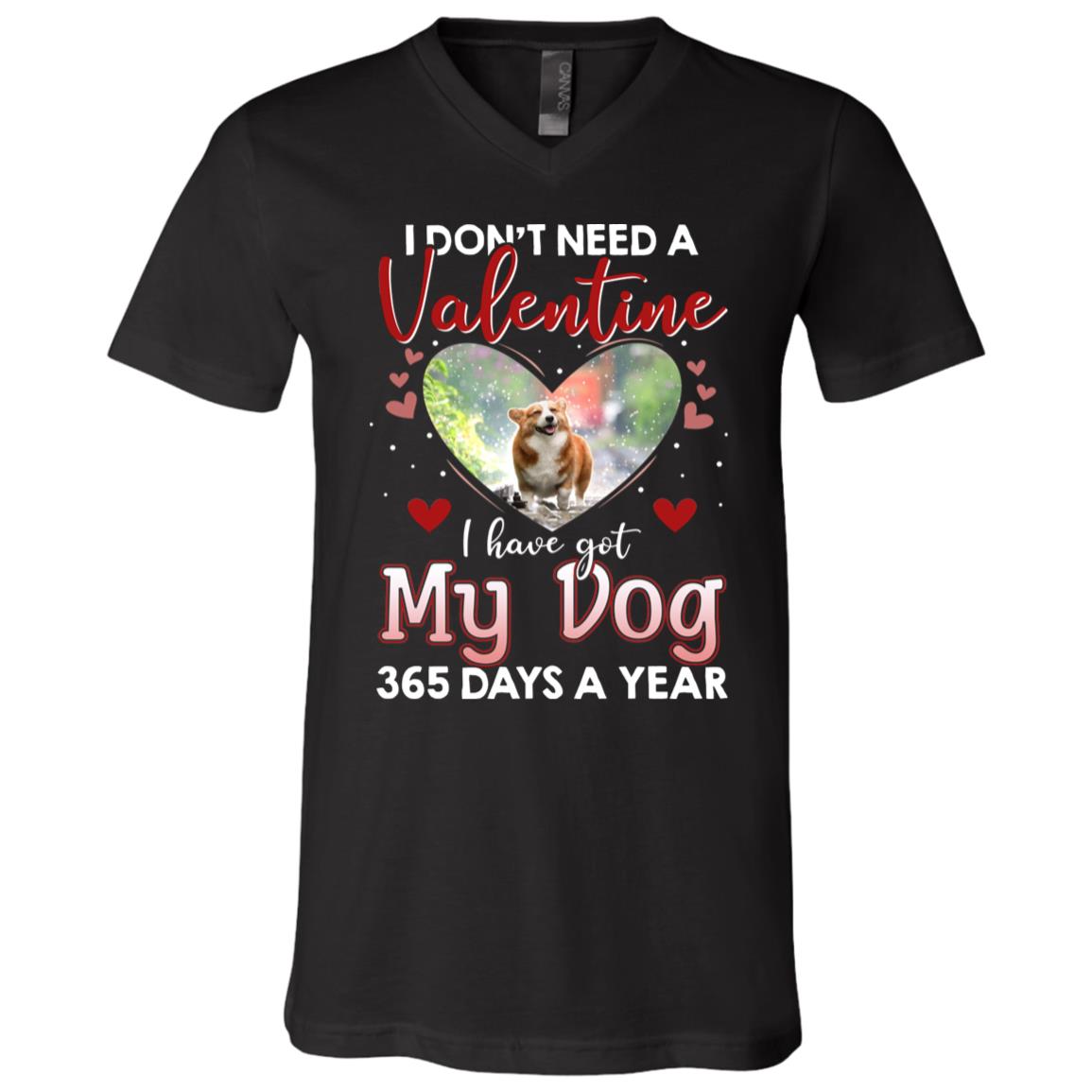 Personalized Custom Photo I Don't V-neck, Black, V-Neck T-Shirt Personalized Custom Photo I Don't V-neck, Black, V-Neck T-Shirt