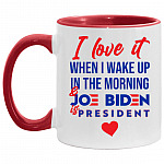 President Accent Mug, White/Red, 11 oz. Accent Mug