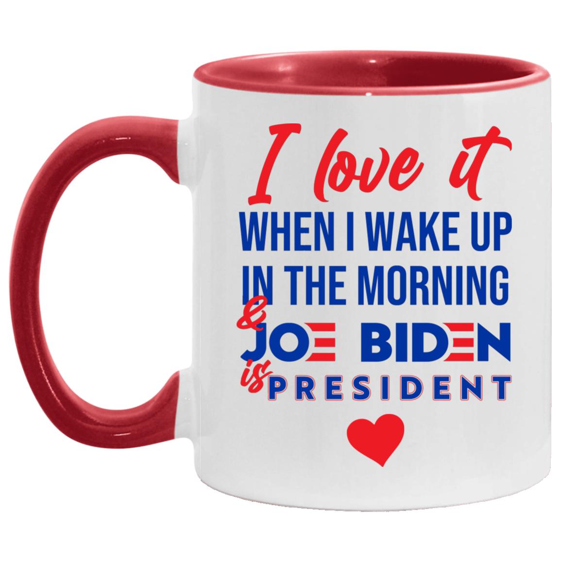 President Accent Mug, White/Red, 11 oz. Accent Mug