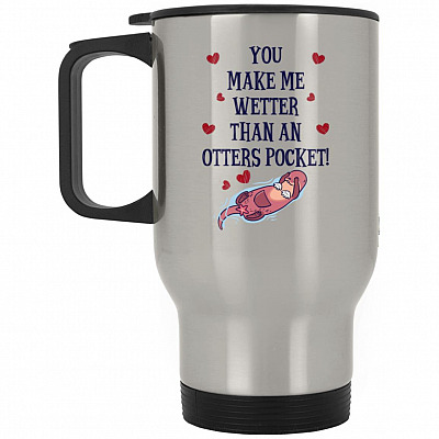 14 oz. Silver Travel Mug