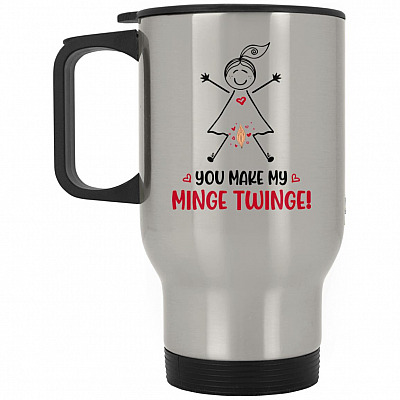14 oz. Silver Travel Mug