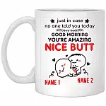 butt mug, White, 11 oz. White Mug butt mug, White, 11 oz. White Mug