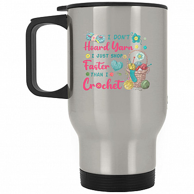 14 oz. Silver Travel Mug
