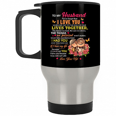 14 oz. Silver Travel Mug