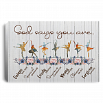 Ballet God Says You Are Unique Special Lovely Framed Canvas Prints - Bible Verses Unframed Poster, White, 0.75'' Framed Canvas