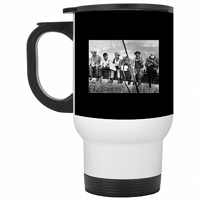 14 oz. White Travel Mug