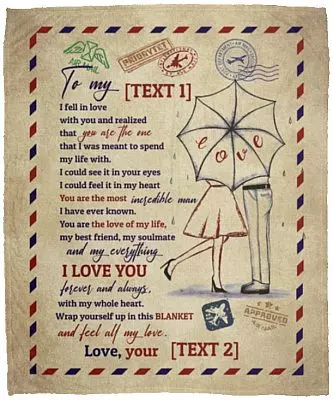 Personalized to the Love of My Life Blanket, White, Cozy Plush Fleece Blanket - 50x60