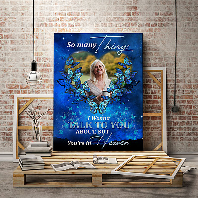 Alternative view of Personalized Photo Sympathy Gifts So Many Things I Wanna Talk to You About Framed Canvas - Unframed Poster