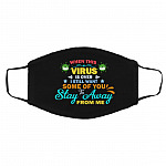 Virus Mask, Black, Cloth Face Cover – Medium/Large