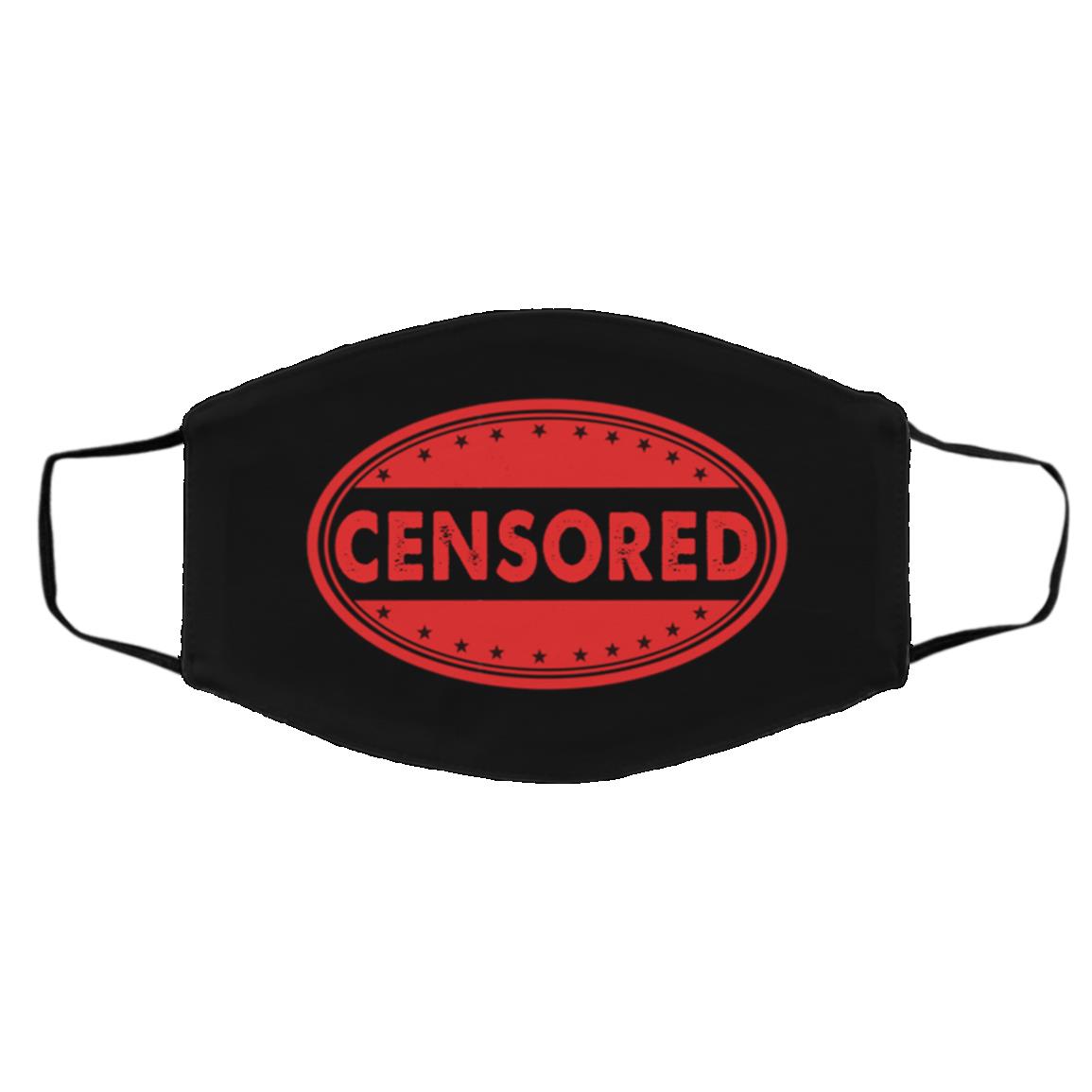 Censored Mask, Black, Cloth Face Cover – Medium/Large Censored Mask, Black, Cloth Face Cover – Medium/Large