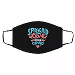Spread Mask, Black, Cloth Face Cover – Medium/Large