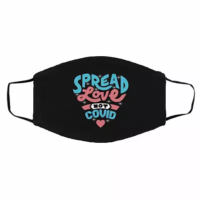 Spread Mask, Black, Cloth Face Cover – Medium/Large