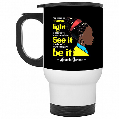 14 oz. White Travel Mug