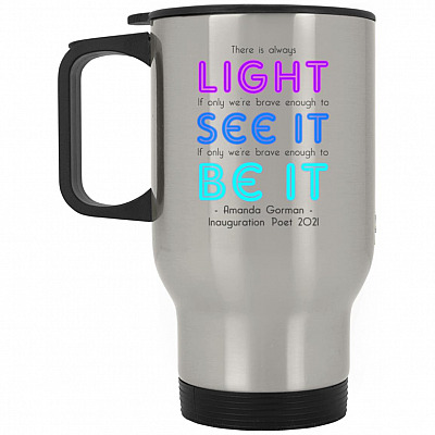 14 oz. Silver Travel Mug