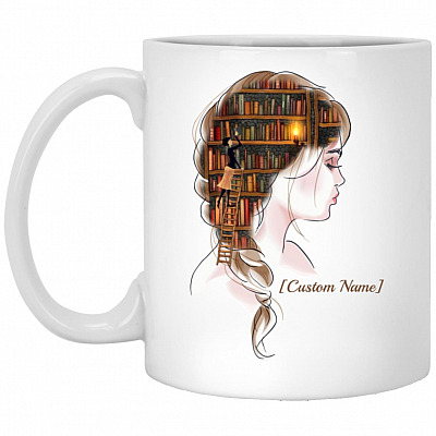 Personalized Library, White, 11 oz. White Mug