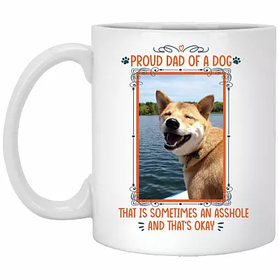 Personalized Photo Dad Mug, White, 11 oz. White Mug