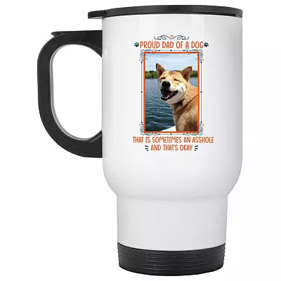 14 oz. White Travel Mug