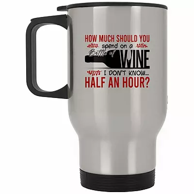 14 oz. Silver Travel Mug