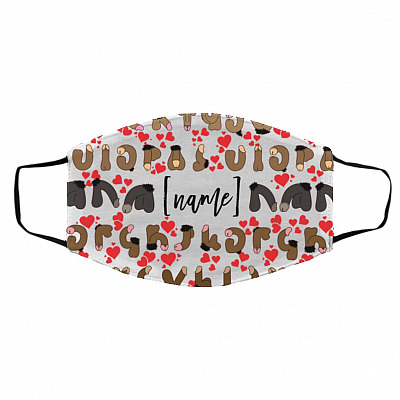 haha, White, Cloth Face Cover – Medium/Large