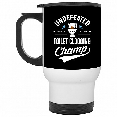 14 oz. White Travel Mug