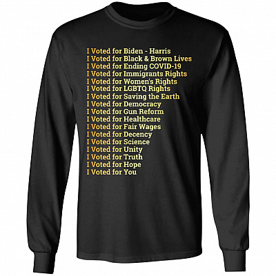 I vote hoodie, Black, Long Sleeve