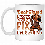 Dachshund Dog Mug, White, 11 oz. White Mug