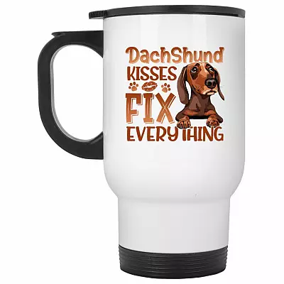 14 oz. White Travel Mug