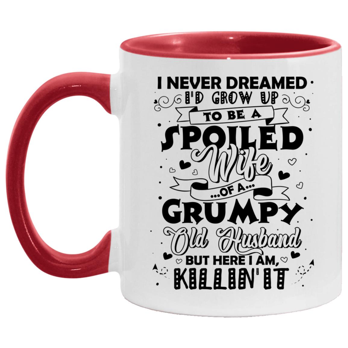 Spoiled Wife, White/Red, 11 oz. Accent Mug