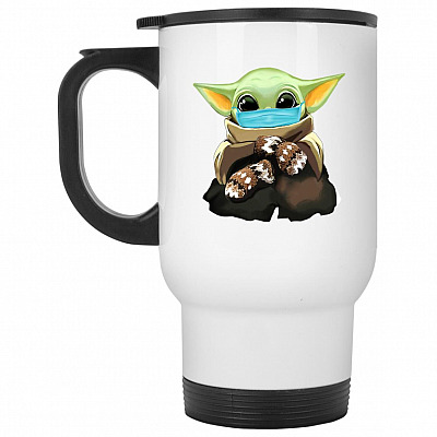 14 oz. White Travel Mug